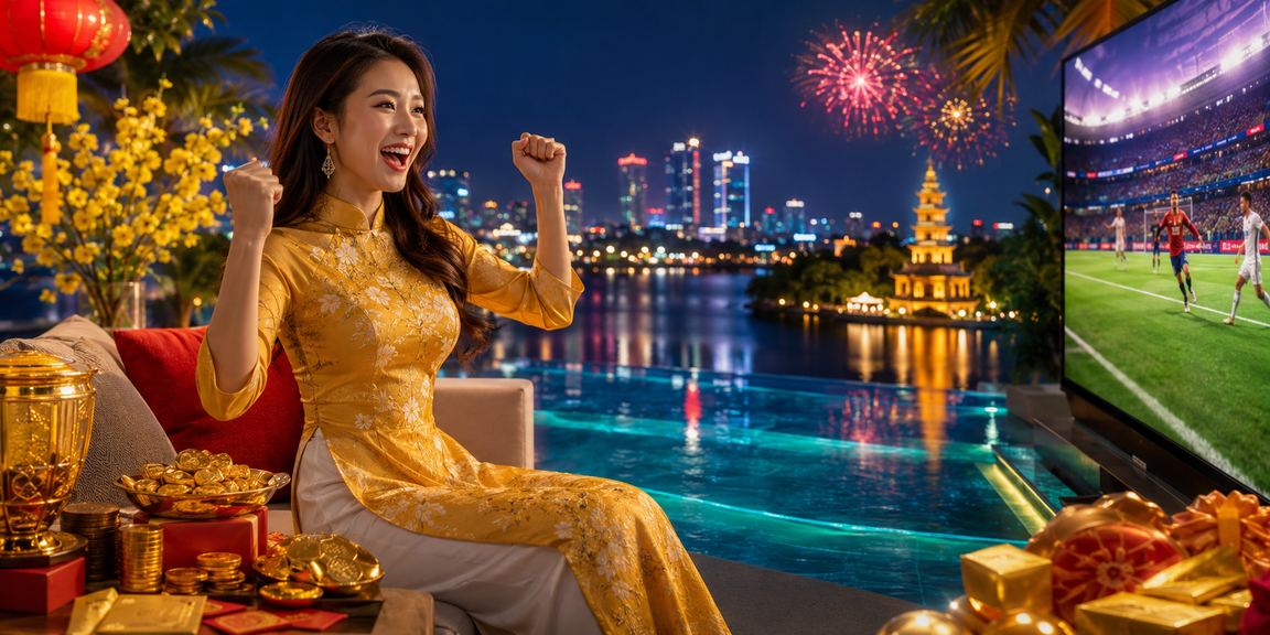 Phụ nữ Hà Nội trong trang phục áo dài tham gia cá cược thể thao trực tuyến