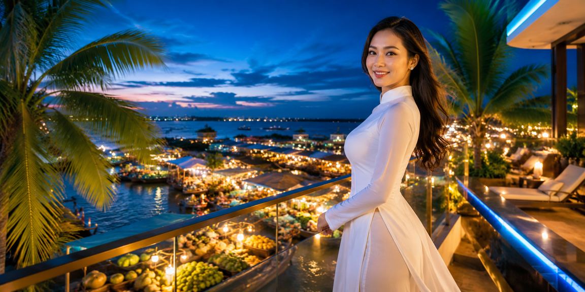 Không khí casino trực tuyến sôi động mang bản sắc văn hóa Việt Nam với trang phục áo dài truyền thống